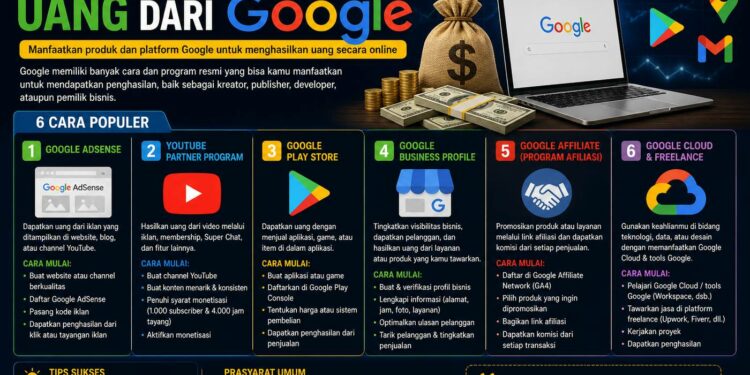 Cara Mendapatkan Uang Dari Google